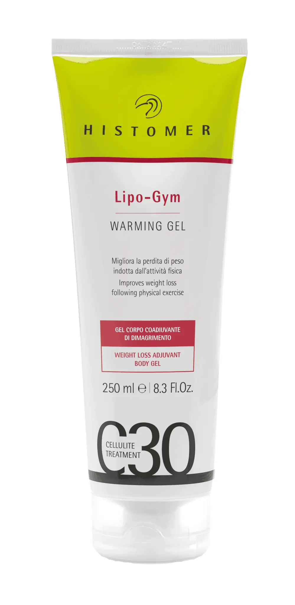 фото C30 LIPO–GYM Профессиональный разогревающий гель для коррекции объемов фигуры HISTOMER, 250 мл в интернет магазине косметики Стикс 1