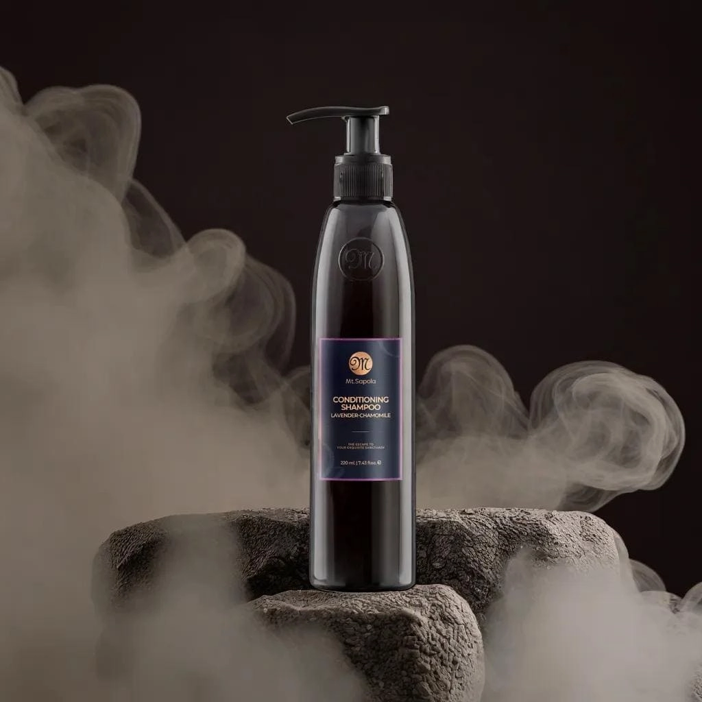 фото Шампунь для сухих и поврежденных волос ЛАВАНДА-РОМАШКА MT.SAPOLA, 220 мл в интернет магазине косметики Стикс 2