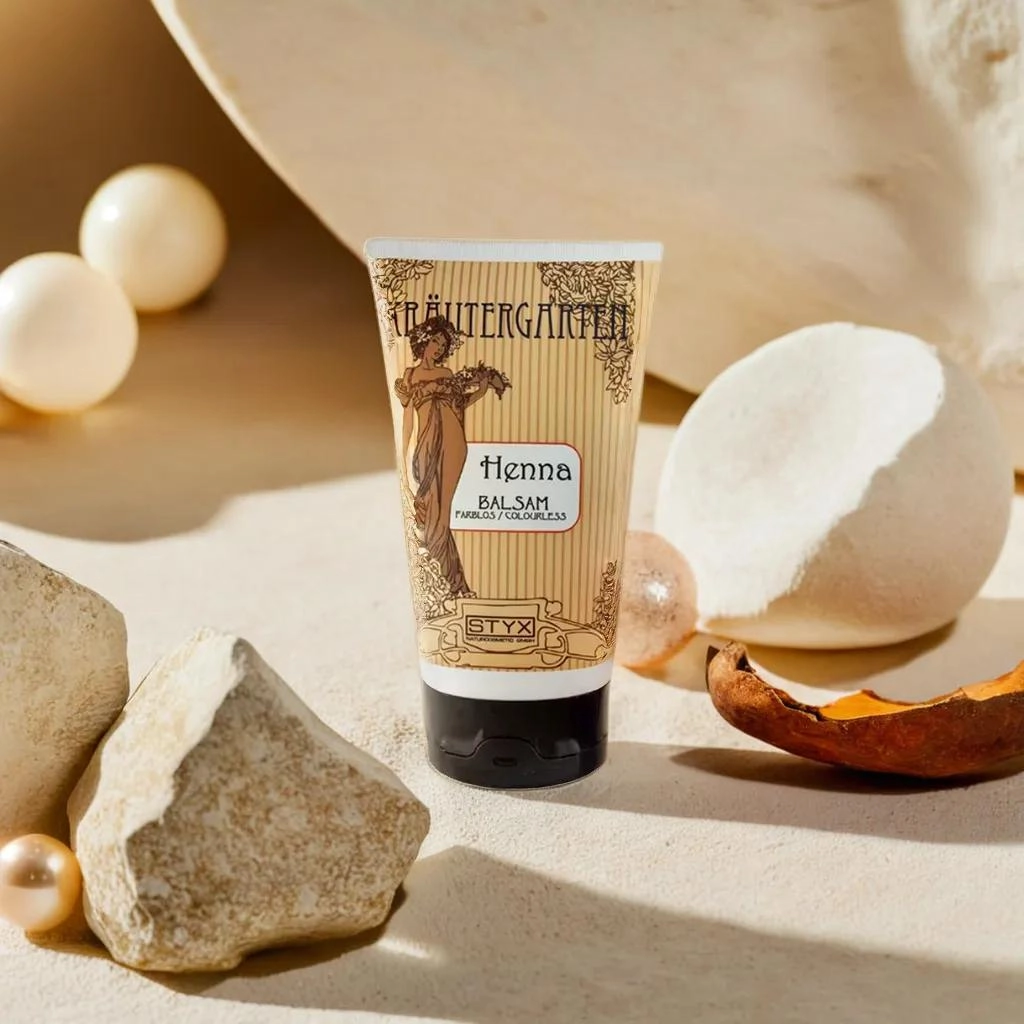 фото Увлажняющий реставрирующий бальзам ХЕННА БЕСЦВЕТНЫЙ для светлых и холодных оттенков волос STYX, 150 мл в интернет магазине косметики Стикс 2