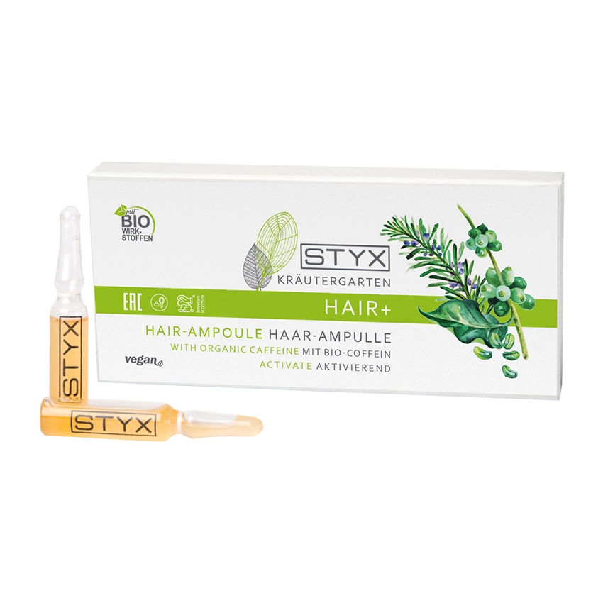 фото Ампулы для стимуляции роста волос БИО КОФЕИН STYX, 10 шт. х 2 мл в интернет магазине косметики Стикс 2