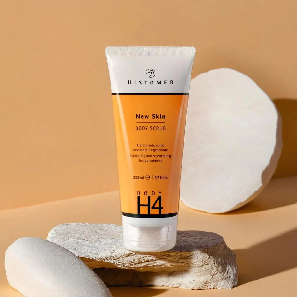 фото H4 NEW SKIN Гидрофильный сахарно-солевой скраб для тела HISTOMER, 200 мл в интернет магазине косметики Стикс 2