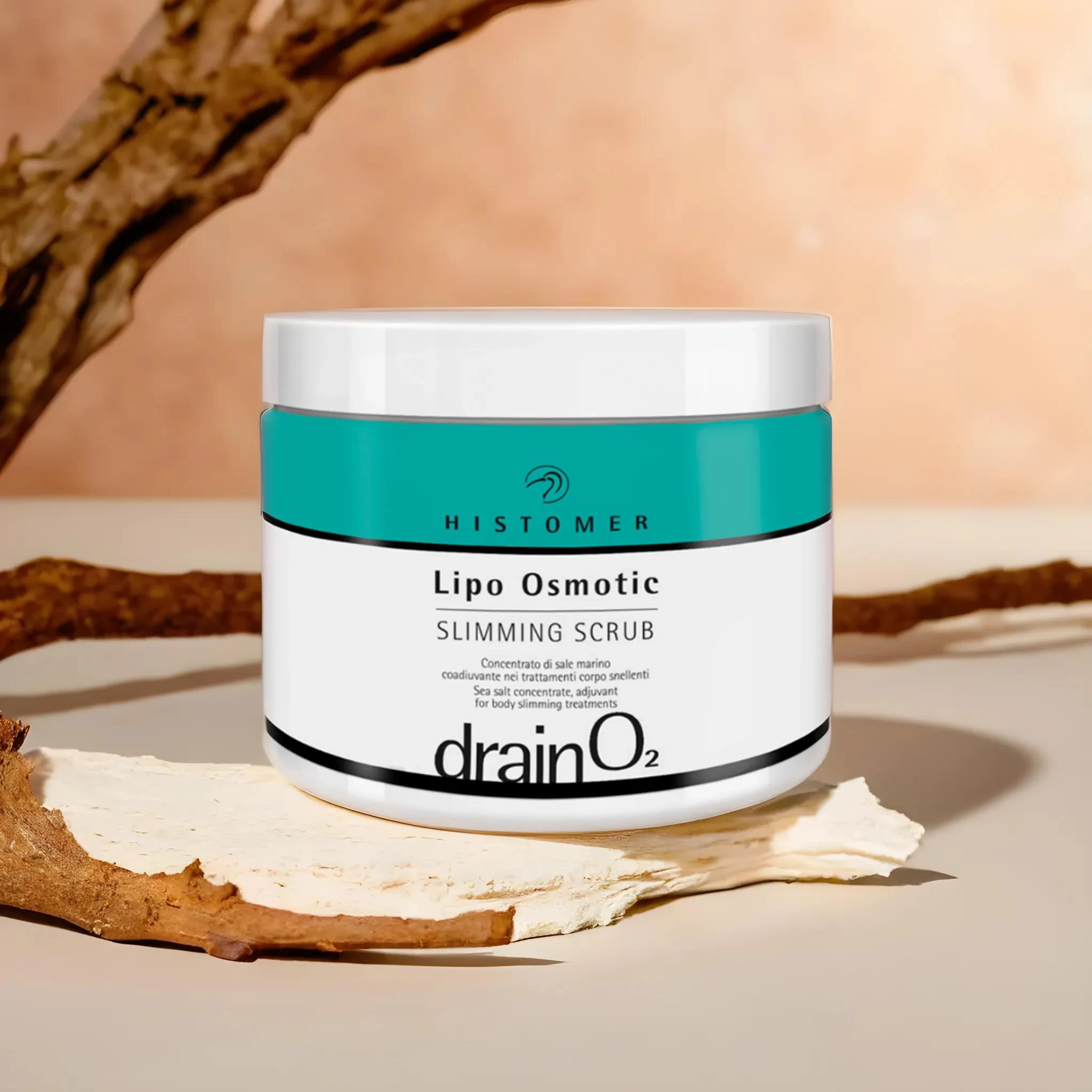 фото DRAIN O₂ Профессиональный слимминг-скраб для тела со стволовыми клетками шандры HISTOMER, 500 мл в интернет магазине косметики Стикс 2