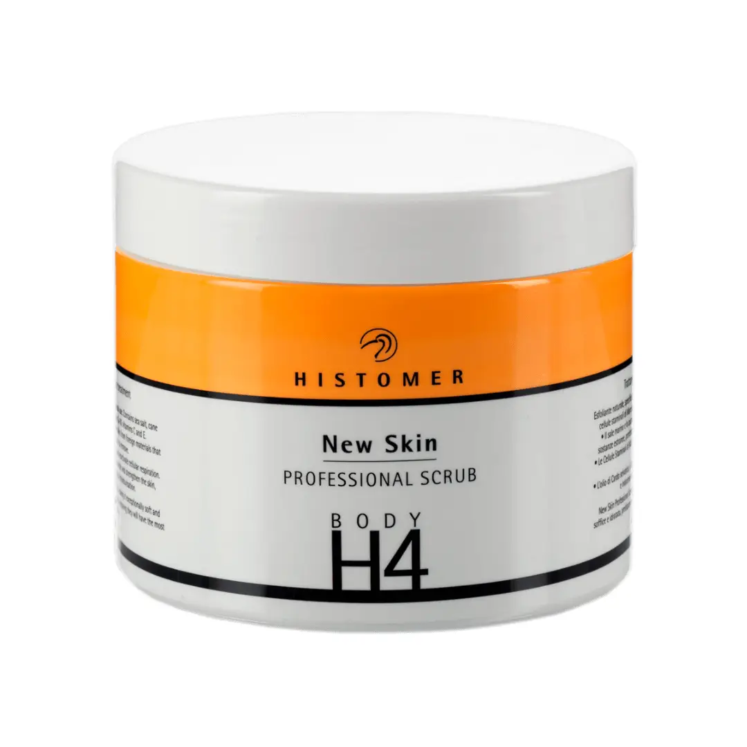 фото H4 NEW SKIN Профессиональный гидрофильный скраб для тела со стволовыми клетками шандры и Q10 HISTOMER, 500 мл в интернет магазине косметики Стикс 1
