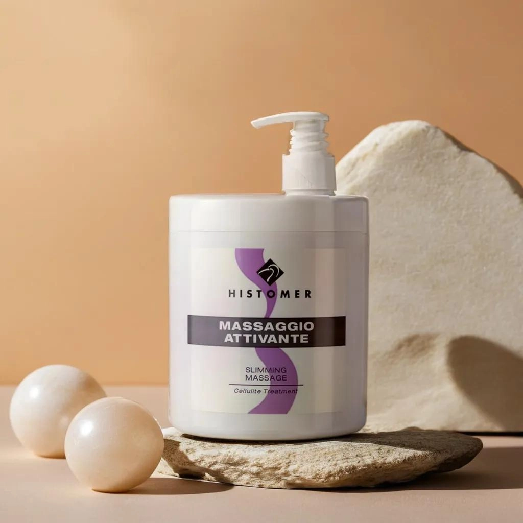 фото BODY MASSAGE ATTIVANTE Профессиональный антицеллюлитный массажный крем (с дозатором) HISTOMER, 1000 мл в интернет магазине косметики Стикс 2