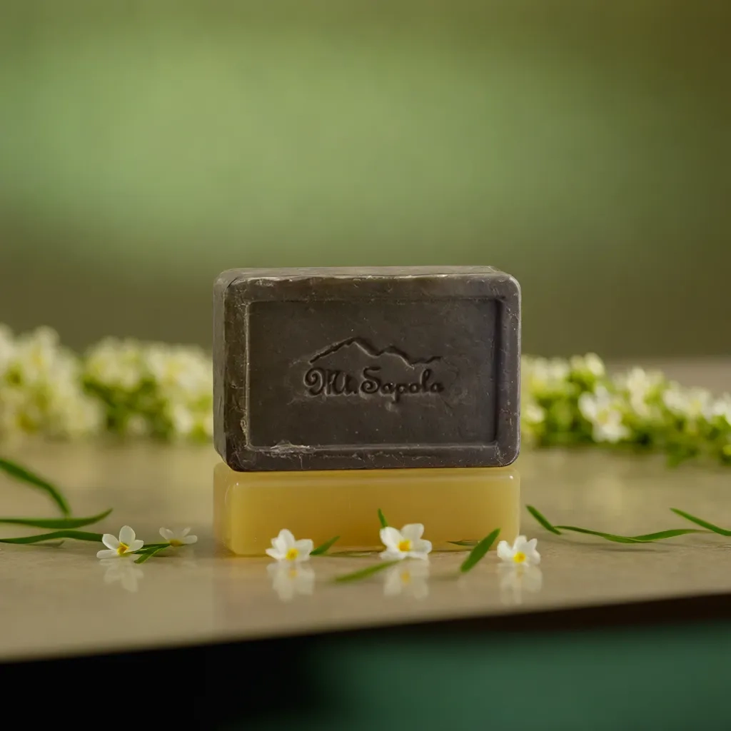 фото Очищающее органическое мыло ДРЕВЕСНЫЙ УГОЛЬ MT.SAPOLA, 120 гр в интернет магазине косметики Стикс 2