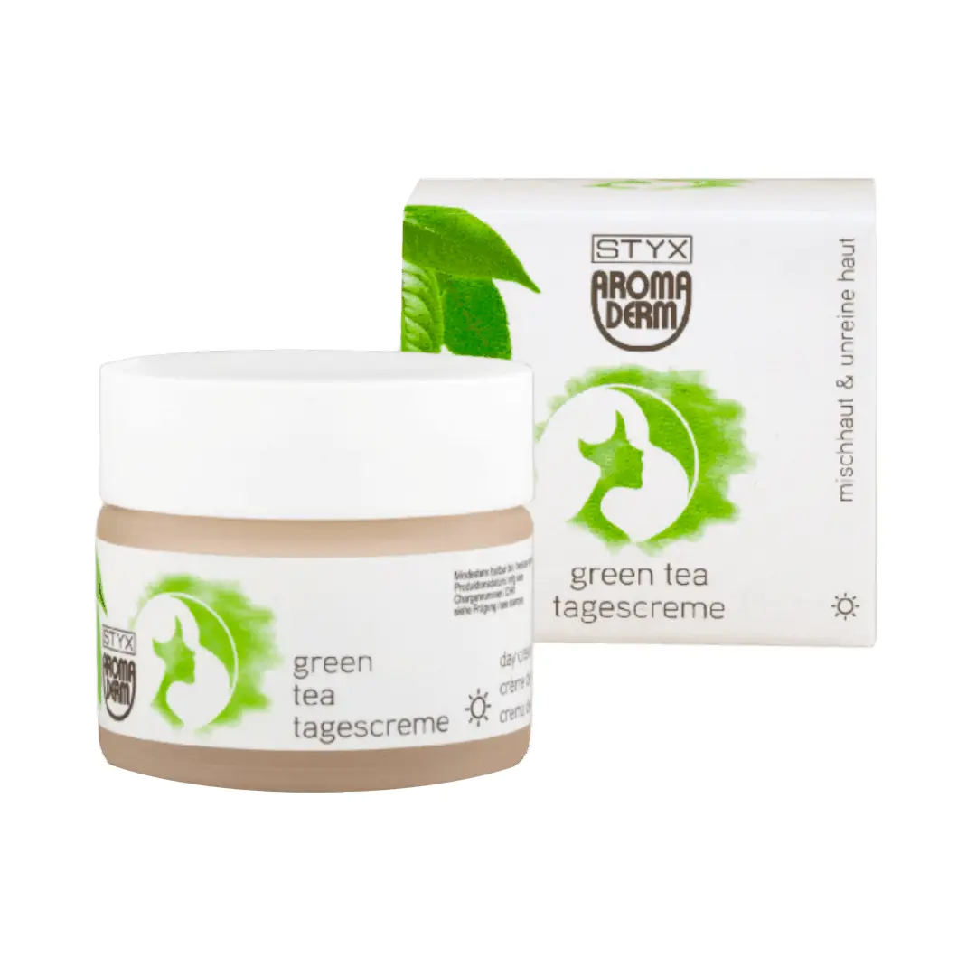 фото Дневной крем для комбинированной и повреждённой кожи ЗЕЛЕНЫЙ ЧАЙ STYX, 50 мл в интернет магазине косметики Стикс 1