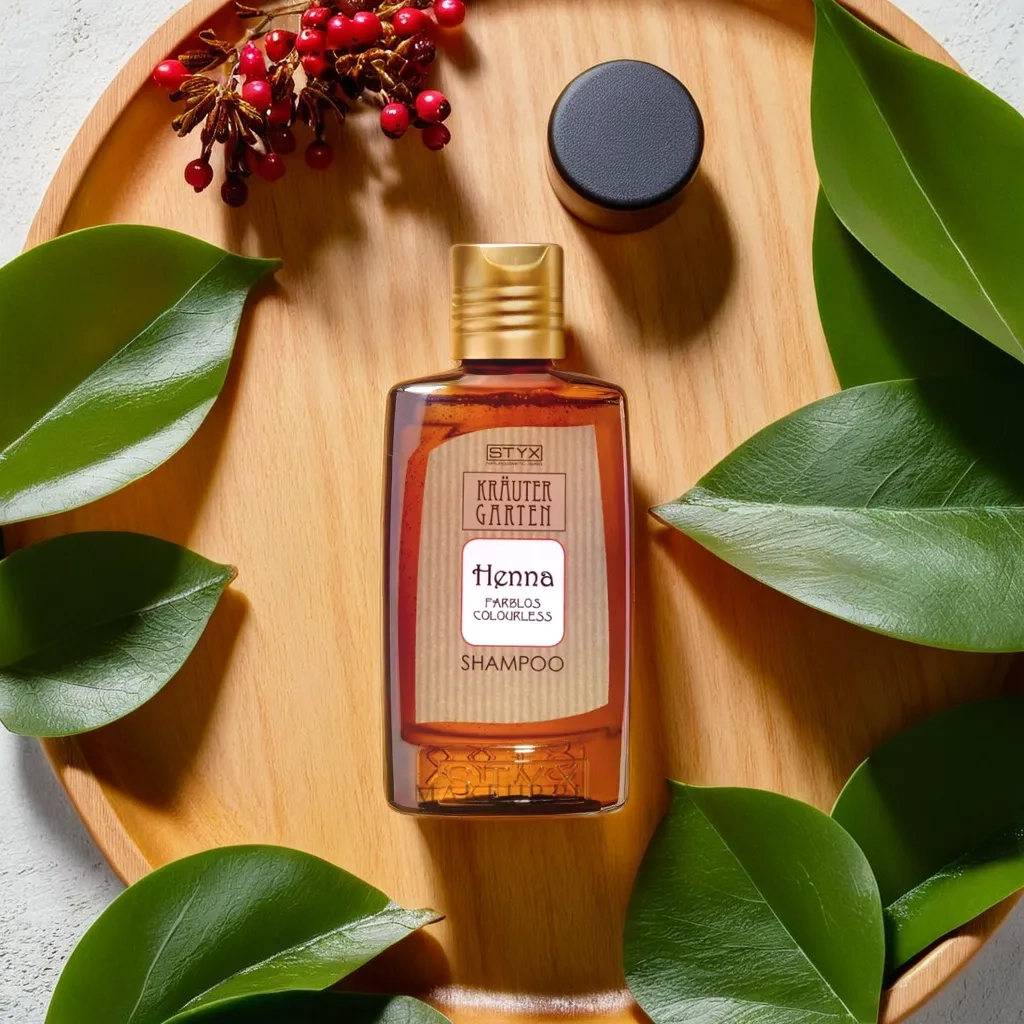 фото Укрепляющий шампунь ХЕННА БЕСЦВЕТНЫЙ для светлых и холодных оттенков волос STYX, 200 мл в интернет магазине косметики Стикс 2