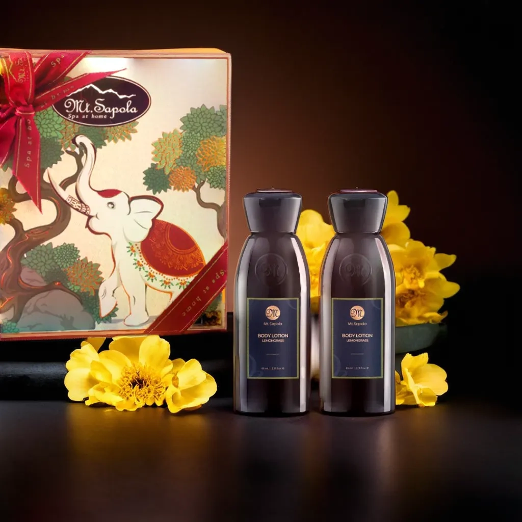 фото Подарочный набор МИНИ-СПА ДОМА (лосьон для тела и гель для душа) ЛЕМОНГРАСС MT.SAPOLA, 2*65 мл в интернет магазине косметики Стикс 2