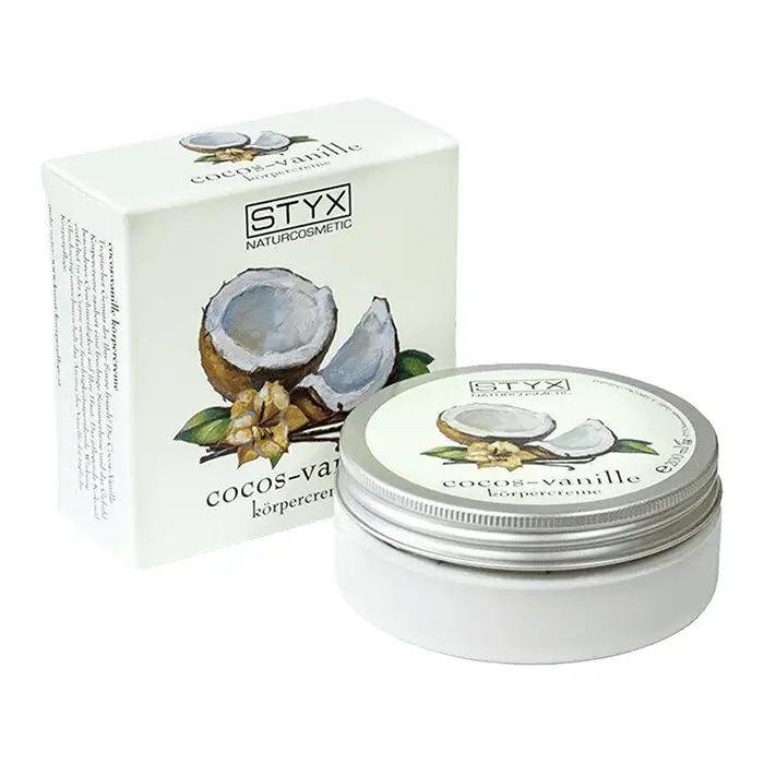фото Парфюмированный увлажняющий крем для тела КОКОС-ВАНИЛЬ STYX, 200 мл в интернет магазине косметики Стикс 1