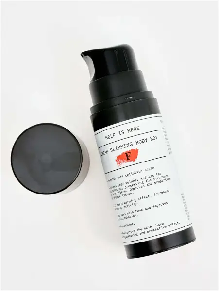 Антицеллюлитный жиросжигающий крем-флюид с лотосом HELP IS HERE, 200 мл
