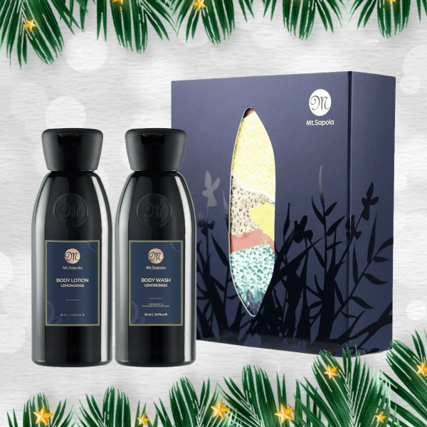 фото Подарочный набор МИНИ-СПА ДОМА (лосьон для тела и гель для душа) ЛЕМОНГРАСС MT.SAPOLA, 2*65 мл в интернет магазине косметики Стикс 1