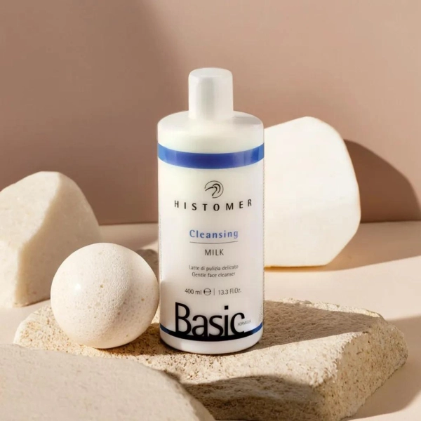 фото BASIC Очищающее молочко для лица со стволовыми клетками сирени и дуба HISTOMER, 400 мл в интернет магазине косметики Стикс 2