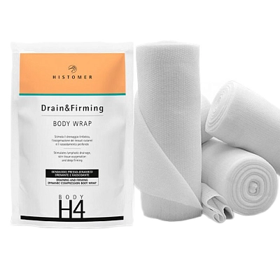 H4 DRAIN&FIRMING Готовое укрепляющее лимфодренажное бандажное обёртывание HISTOMER, 16 м × 15,5 см