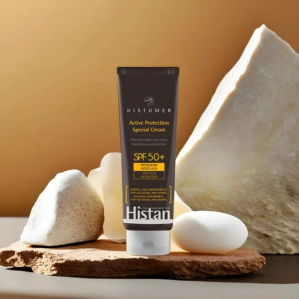 HISTAN SPF 50+ Омолаживающий солнцезащитный крем для лица и тела HISTOMER, 100 мл фото 2