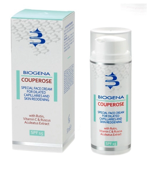 SAVE ROSE SPF15 Тонизирующий дневной крем для кожи с куперозом BIOGENA, 50 мл