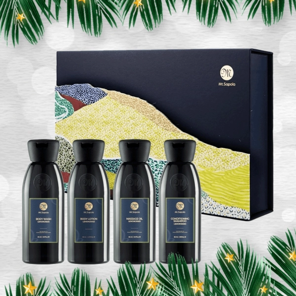 фото Подарочный набор МИНИ СПА ДОМА ( гель для душа, лосьон для тела, шампунь, массажное масло ) ЛАВАНДА-РОМАШКА MT. SAPOLA, 4*65 мл в интернет магазине косметики Стикс