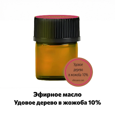 Абсолютное масло удовое дерево (Agarwood Crassna) в жожоба (10%) Ellessance, 1,5 мл