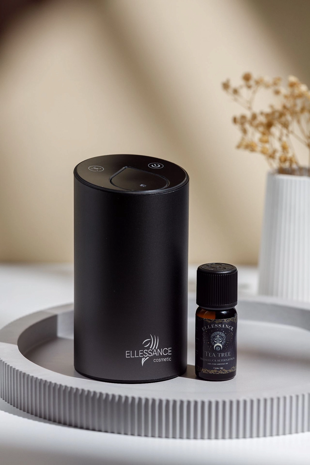 Набор для ароматерапии (диффузор + эфирное масло Пачули + эфирное масло Чайное дерево) Ellessance