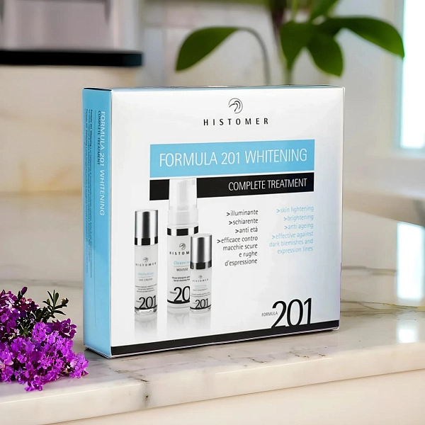 FORMULA 201 WHITENING Комплексный омолаживающий набор для сияния кожи ( мусс, дневной крем SPF20, ночной концентрат ) HISTOMER фото 2